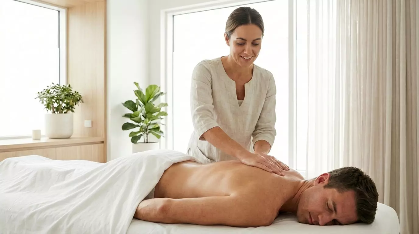 Unwind with One or Two 50‑Minute Men’s Recovery Massages at Elit8 Body Lounge (Up to 48%Off) - Primary Image