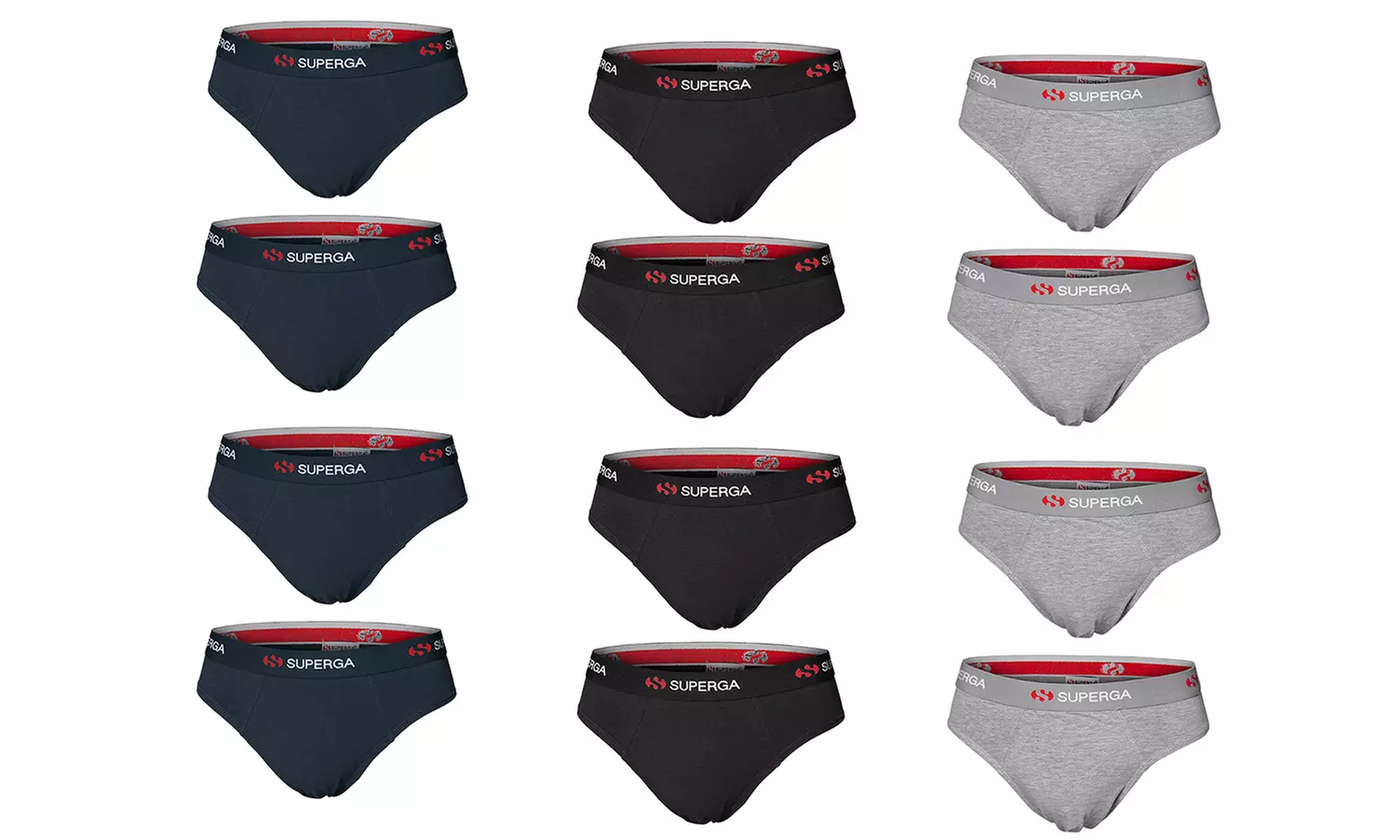 3, 6 o 12 paia di slip o boxer da uomo Superga