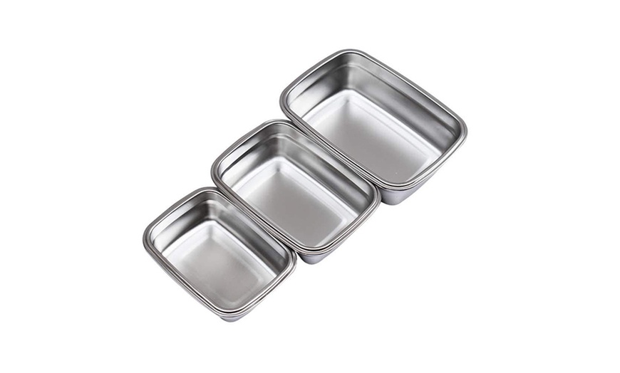 Image 3: 3 Stainless Steel Lunch Boxes
