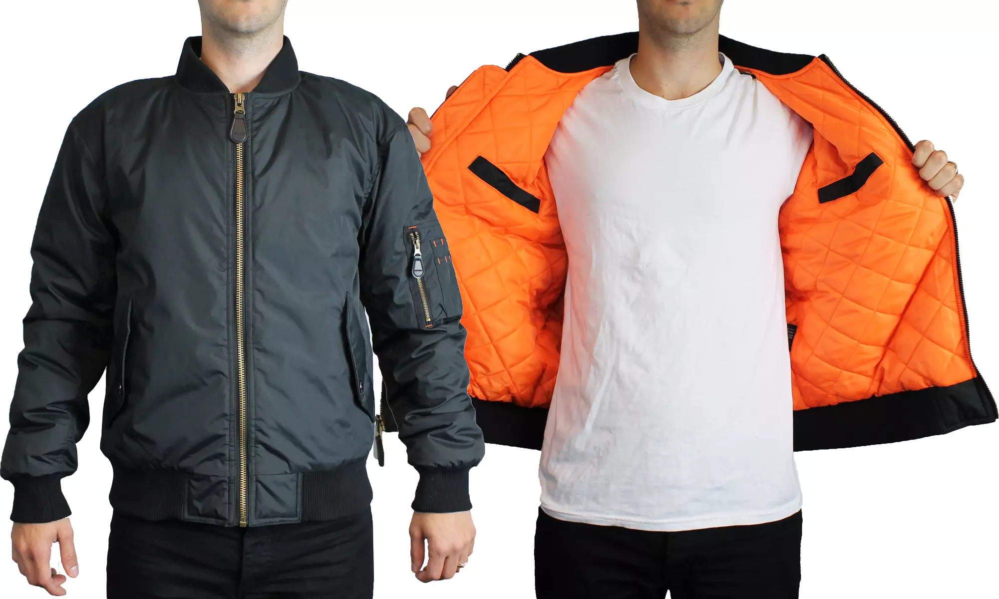 Spire by Galaxy Men's Heavyweight Bomber-Flight Jacket - Primary Image