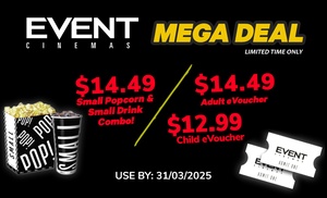 Event Cinema Vouchers Mega Sale