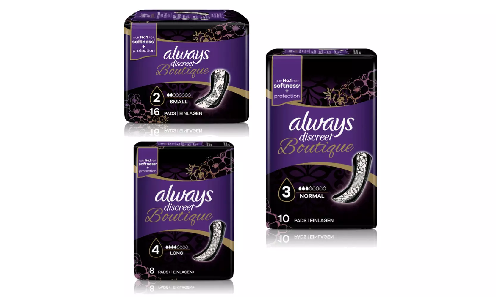 Up to 96 Always Discreet Boutique Incontinence Pads - Primary Image