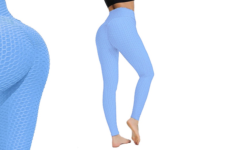 Image 6: Honeycomb Textured Gym Leggings