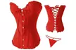 Embroidered Corset and G String Set in Choice Of Colour for £14.99 (62% Off) - Image 3