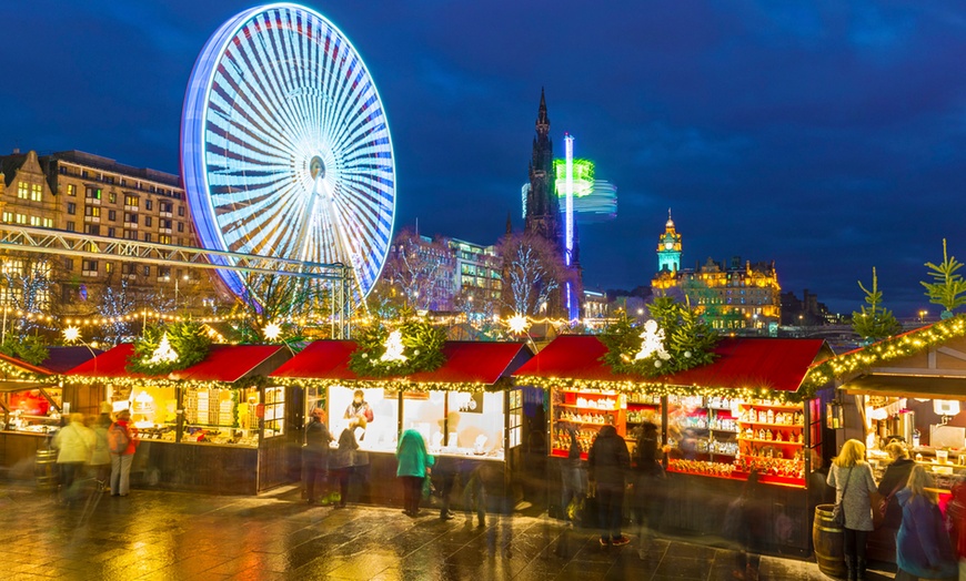 Image 1: ✈ Edinburgh Christmas Market With Flights