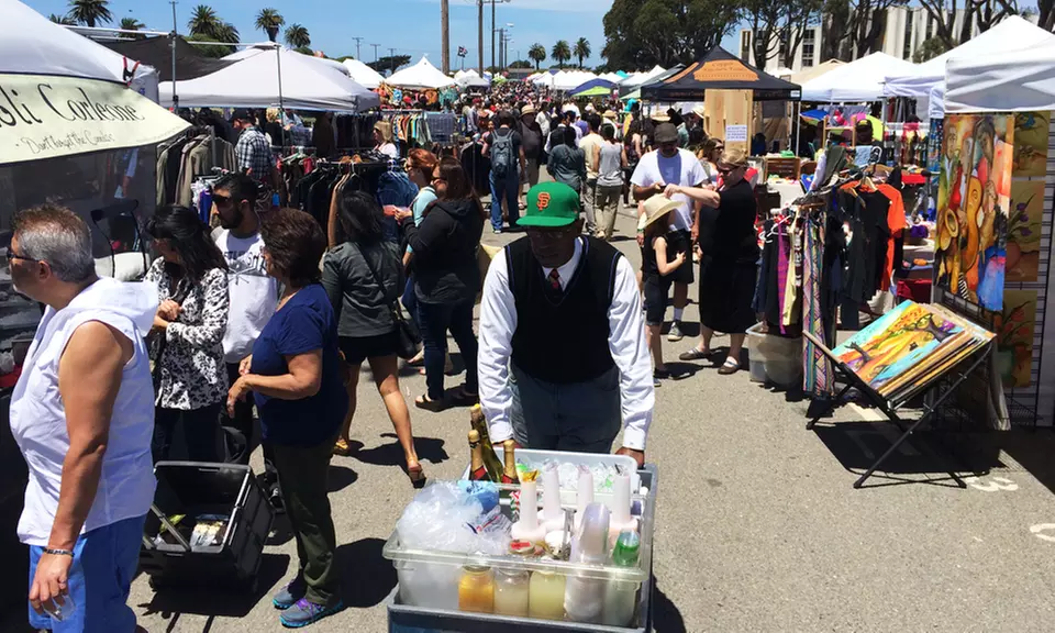 Single-Day Admission for Two or Four with Two or Four Beverages to Treasure Island Flea (Up to 55% Off) - Primary Image