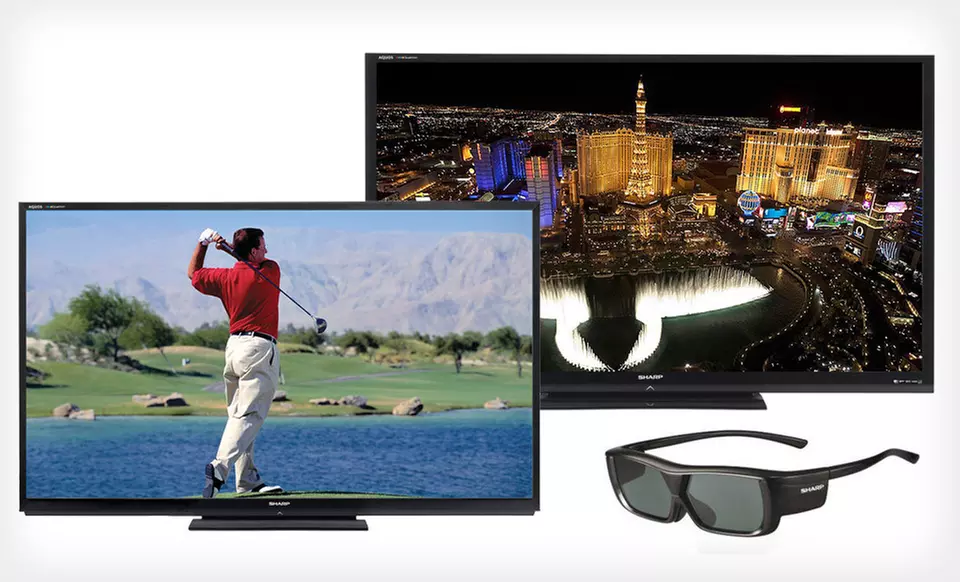 70- or 80-Inch Class Sharp Quattron 240 Hz, Smart, 3D LED TV (Up to 27% Off). Free Shipping or Free Returns. - Primary Image