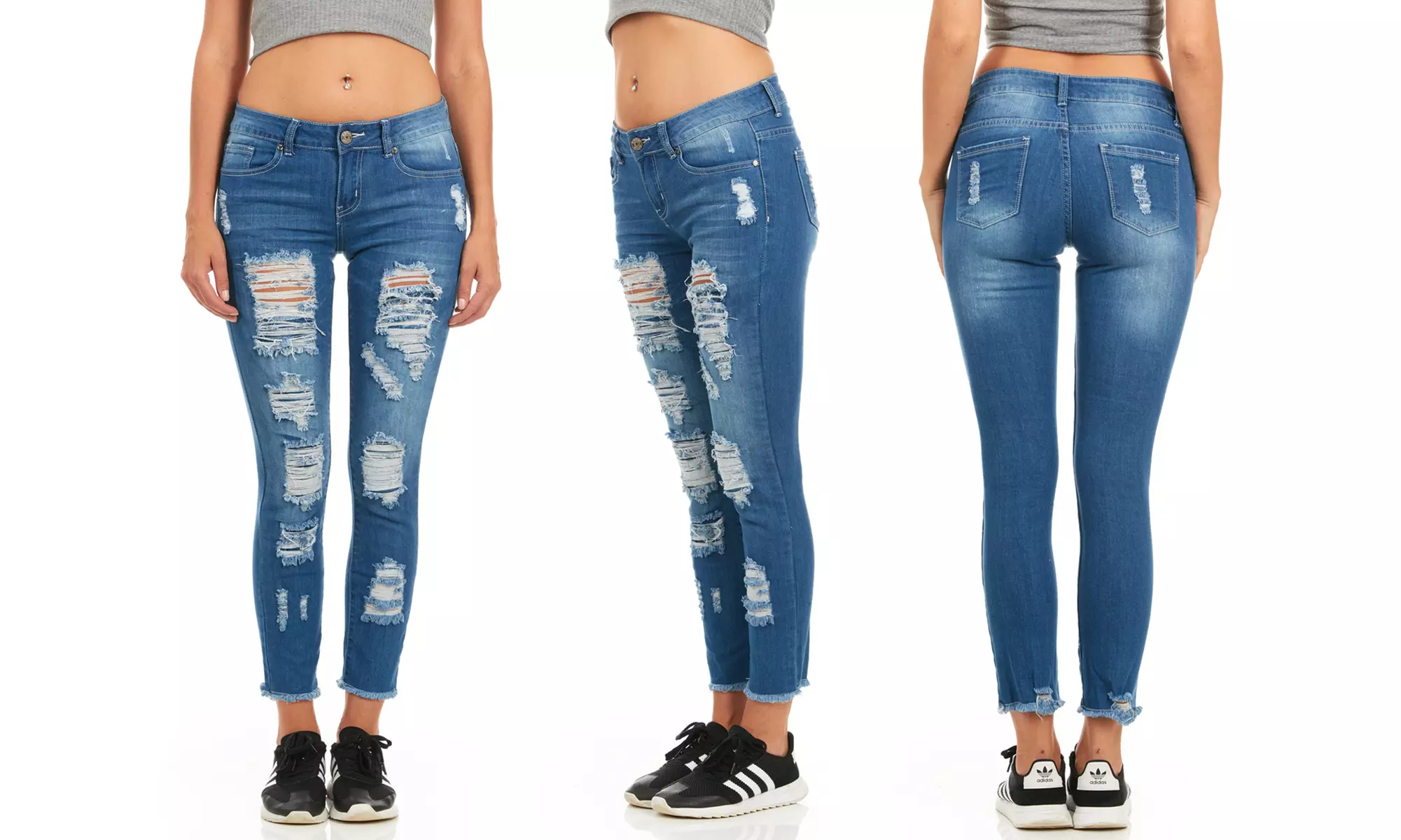 Cover Girl Women's Ripped, Distressed, or Repaired Jeans. Plus Sizes Available. - Second Medium