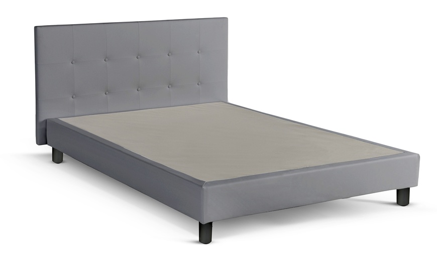 Image 11: Lit fixe Triomphe similicuir, matelas "Cosmos" en option