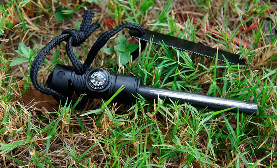 Flint Rock Fire Starter in Black. Free Returns. - Primary Image