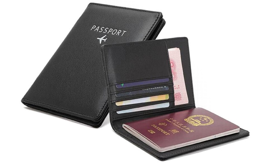 Image 2: 1 ou 2 porte-passeports ou portefeuilles RFID