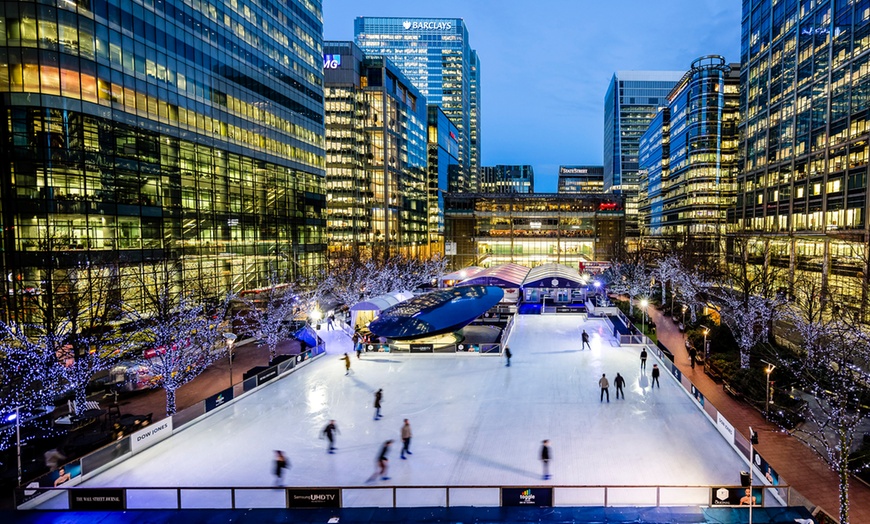 Image 1: Ice Skating, Canary Wharf