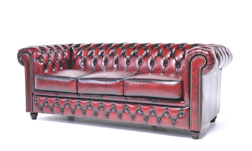 Image 29: Sofas Chesterfield en cuir authentiques 