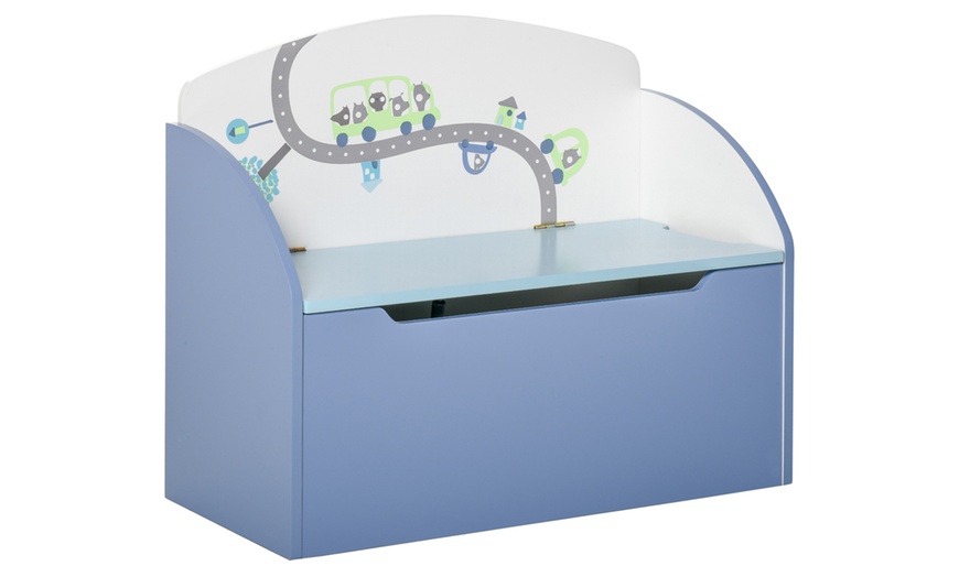 Image 4: HomCom Kids' Storage Bench