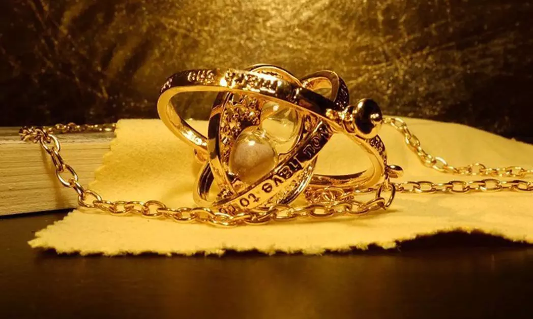 1x oder 2x Halskette für Damen mit Stundenglas-Anhäger - Second Medium