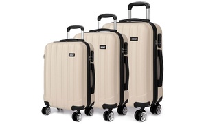  One, Two or Three Kono Four-Wheel Hard Shell Suitcases 