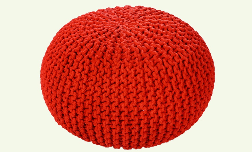 Image 21: Round Knitted Pouffes