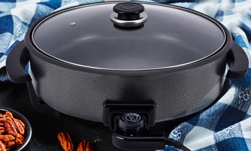 Image 3: All-Purpose Electric Skillet with Glass Lid