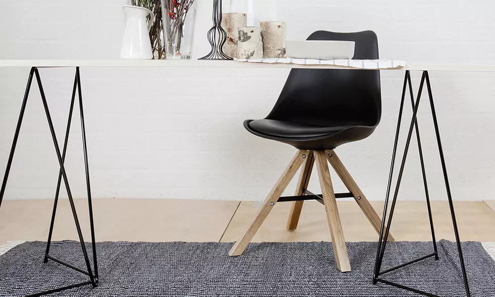 2x, 4x oder 6x Design Stühle im skandinavischen Stil in Weiß, Schwarz oder Grau - Second Medium