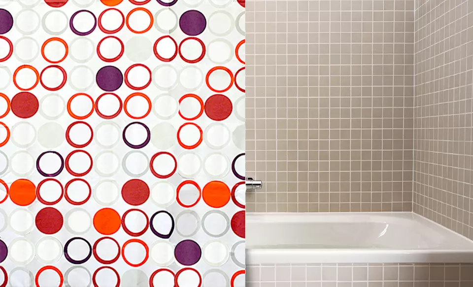 $10.99 for a Fabric Shower Curtain with Shower Hooks ($39.99 List Price). Multiple Styles Available. Free Returns. - Primary Image
