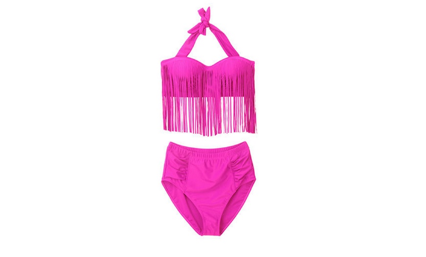 Image 15: Plus Size Fringe Bikini