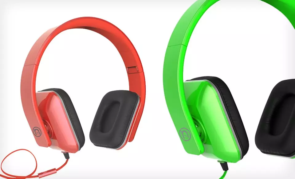 $19.99 for One Pair of iHip Neon Notes Headphones with Mic ($39.98 List Price). 3 Colours Available. - Primary Image