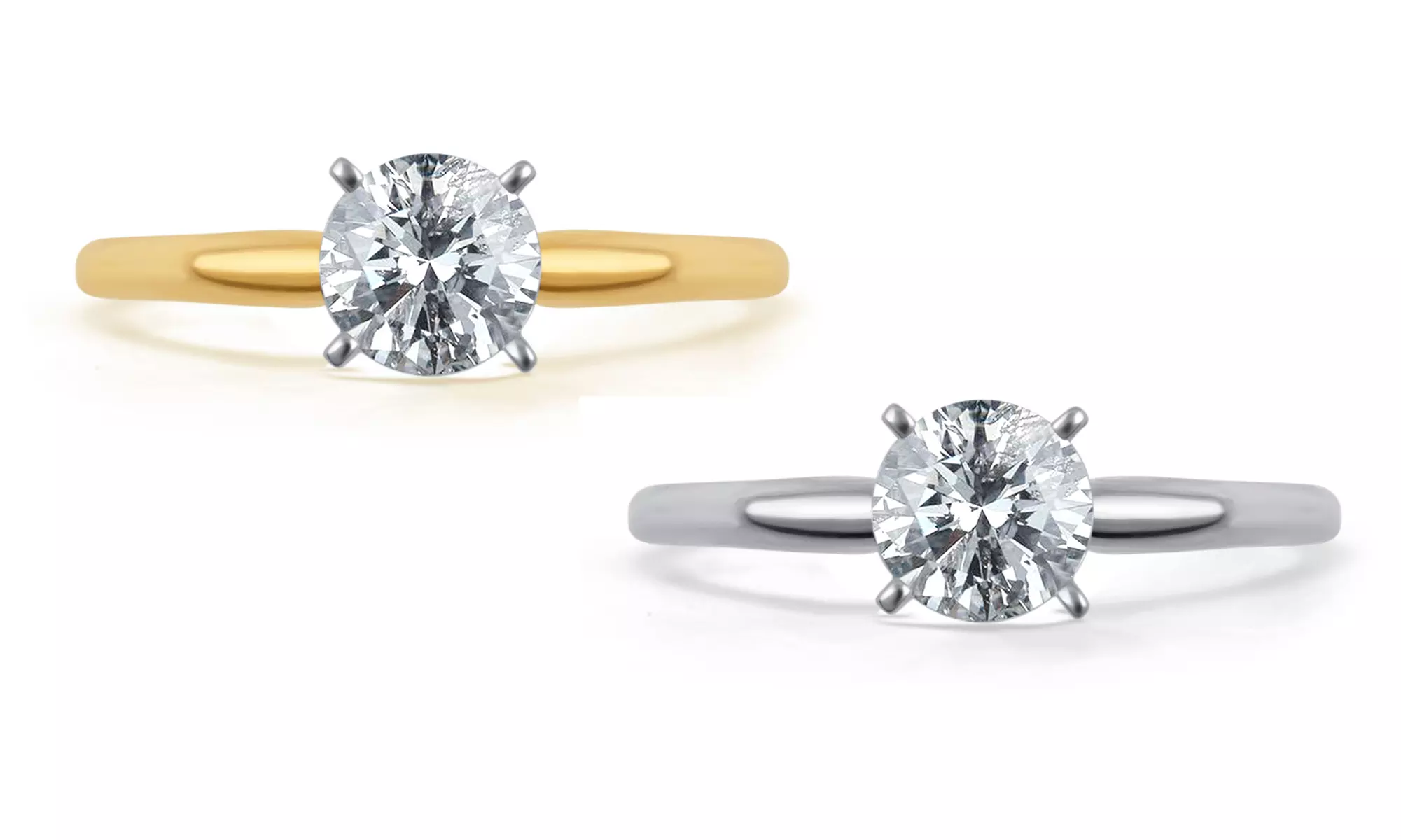 3/4 CTW Round Diamond Solitaire Ring in 14K Gold - Primary Image