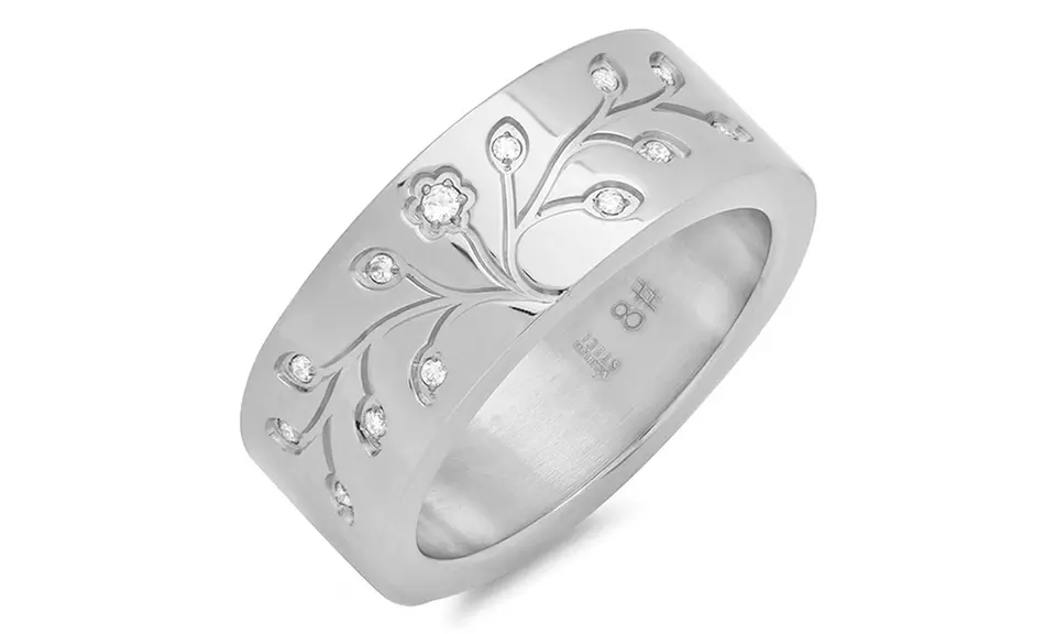 Tree of Life Ring in Stainless Steel - Primary Image
