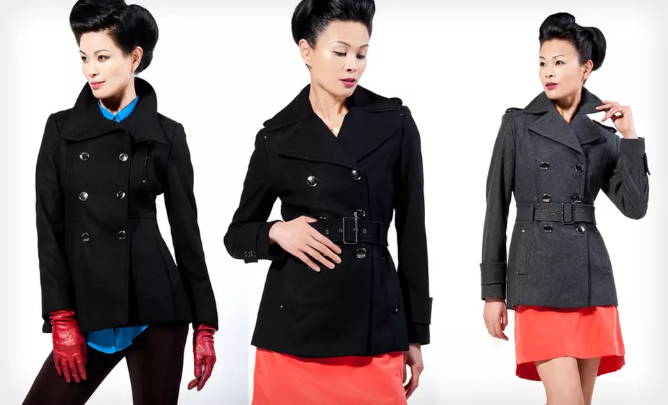 $59 for a Kenneth Cole Women's Pea Coat (Up to $350 List Price). Multiple Options Available. Free Shipping and Returns. - Primary Image