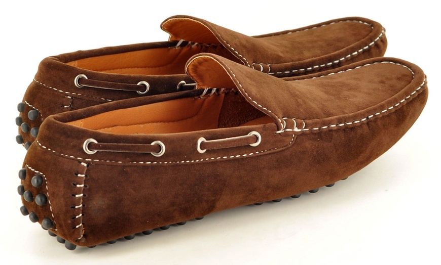 Image 36: Men's Faux Suede Casual Loafers