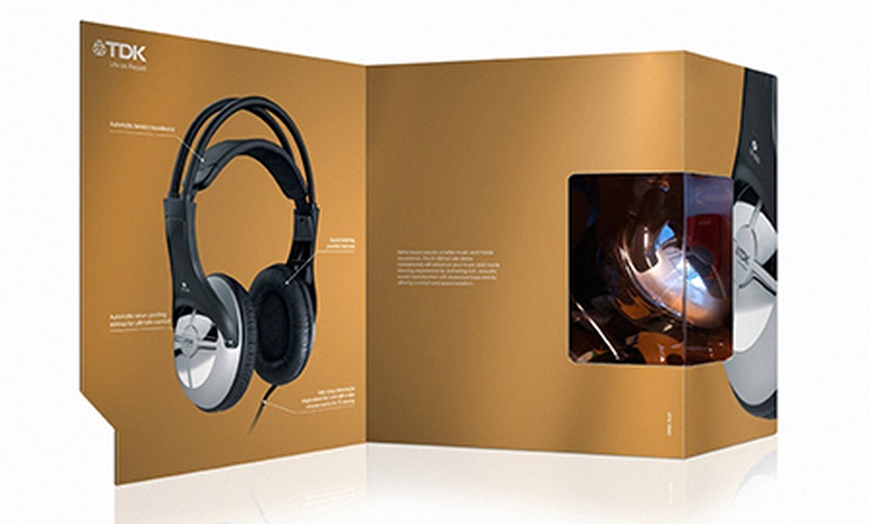 Image 3: TDK Over-Ear Headphones