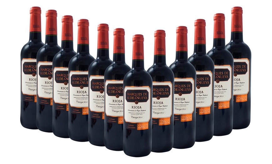 Image 1: 12 Bottles of Rioja Crianza Wine