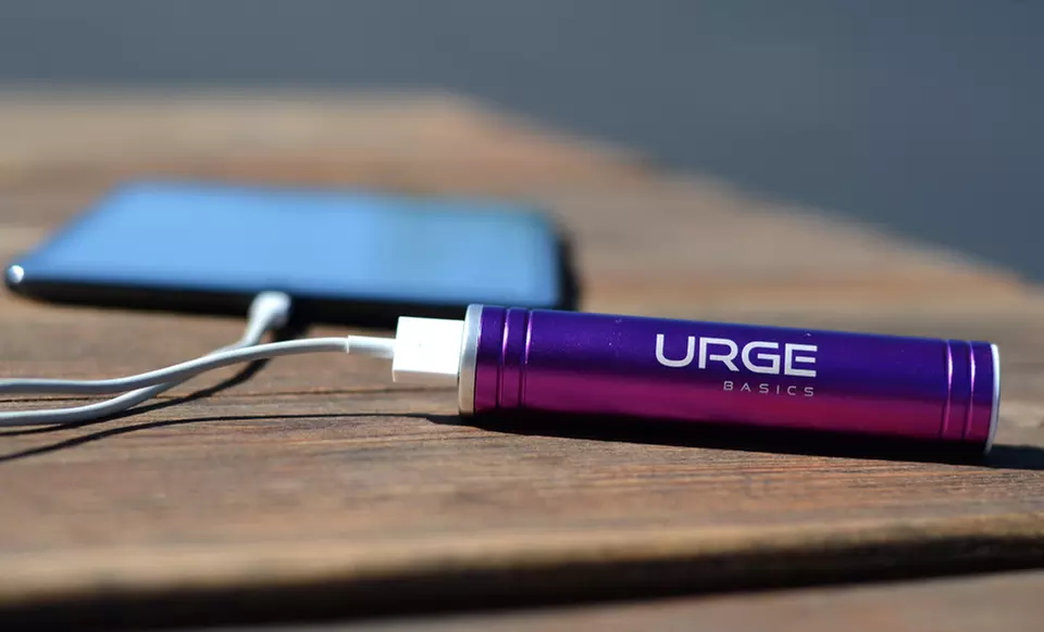 Urge Basics 2,000 or 2,600 mAh Portable USB Battery Charger. Multiple Colors Available. - Primary Image