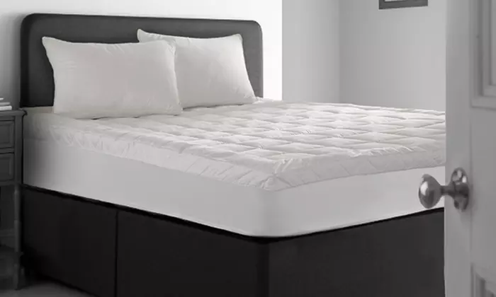 LCM Home 400TC Cotton Top Damask Mattress Topper - Primary Image