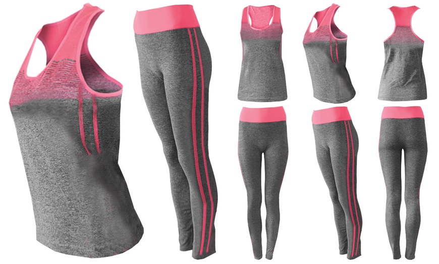 Image 3: Two-Piece Stripe Activewear