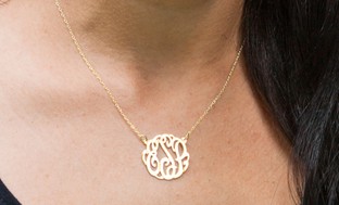 Up to 73% Off Monogrammed Necklace from Monogramhub.com. Free...