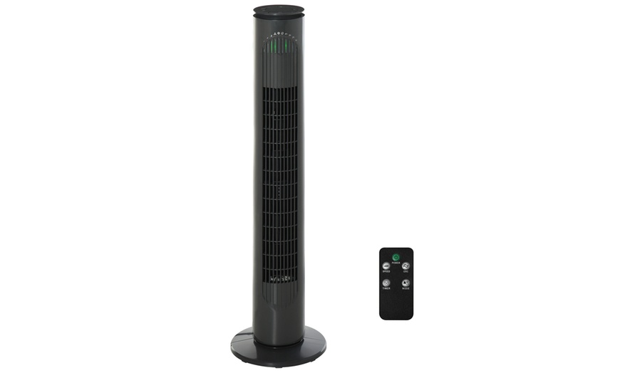 Image 3: HomCom Freestanding Tower Oscillation Fan