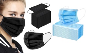  50-Pack of Disposable Face Masks 