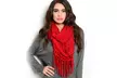 Fall Colored Knit Fringe Infinity Scarves - Second Medium