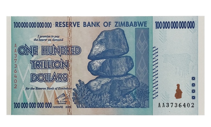 Zimbabwe $100 Trillion Note | Groupon Goods