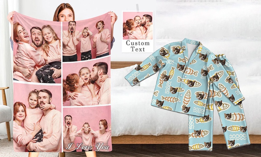 Image 4: Movie Night Just Got Better: Personalized Soft Blankets & Pajamas!