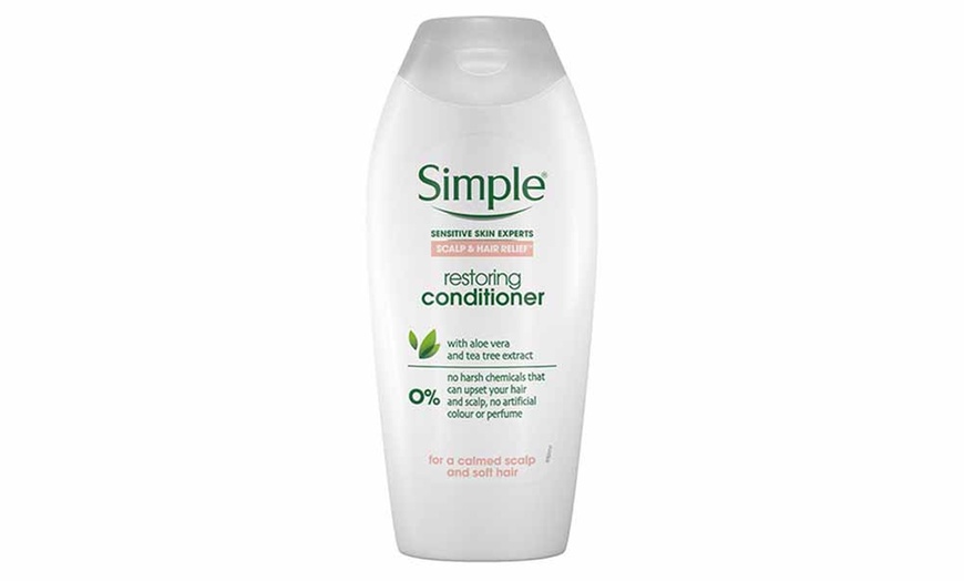 Image 3: Simple Scalp and Hair Shampoo and Conditioner 400ml Duo