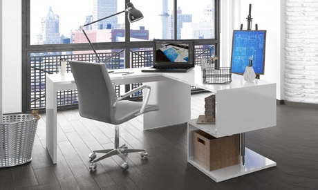 Scrivania modello Esse, Dmora, disponibile in 3 modelli e 2 colori