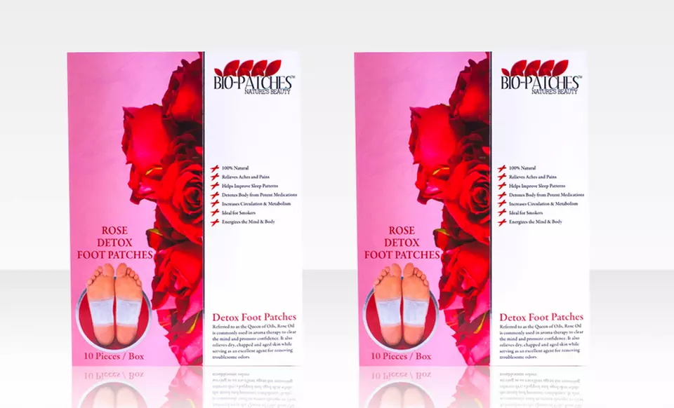 20-Piece Natural Detox Foot Patches in Japanese Bamboo, Lavender, or Rose - Second Medium