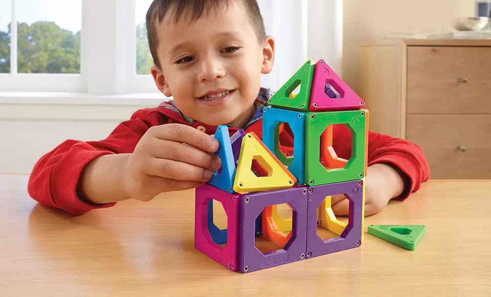 Discovery Kids Magnetic-Tile Set (24-Piece) - Primary Image