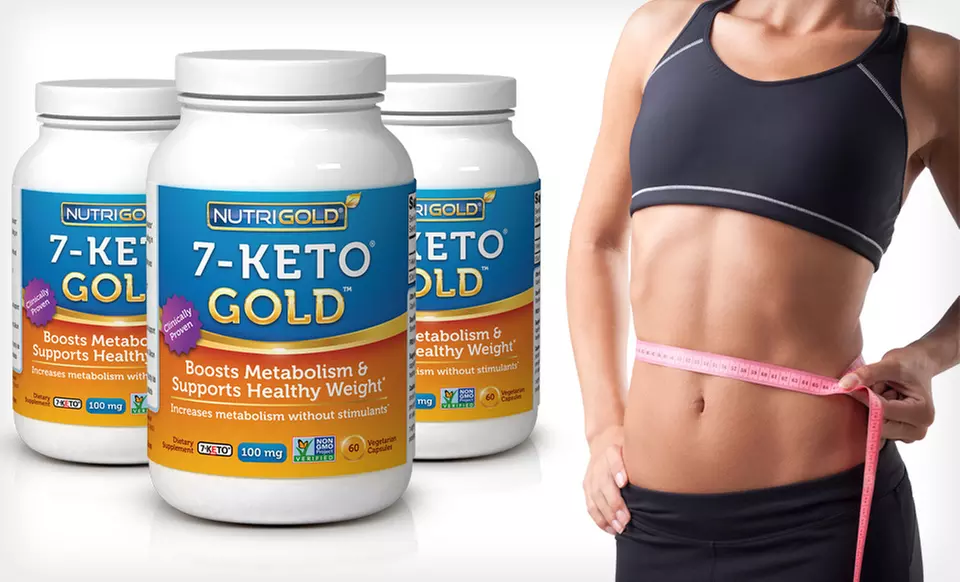 One-, Two- or Three-Month Supply of Nutrigold 7-Keto DHEA Gold Weight-Loss Supplement (Up to 67% Off). Free Shipping. - Primary Image