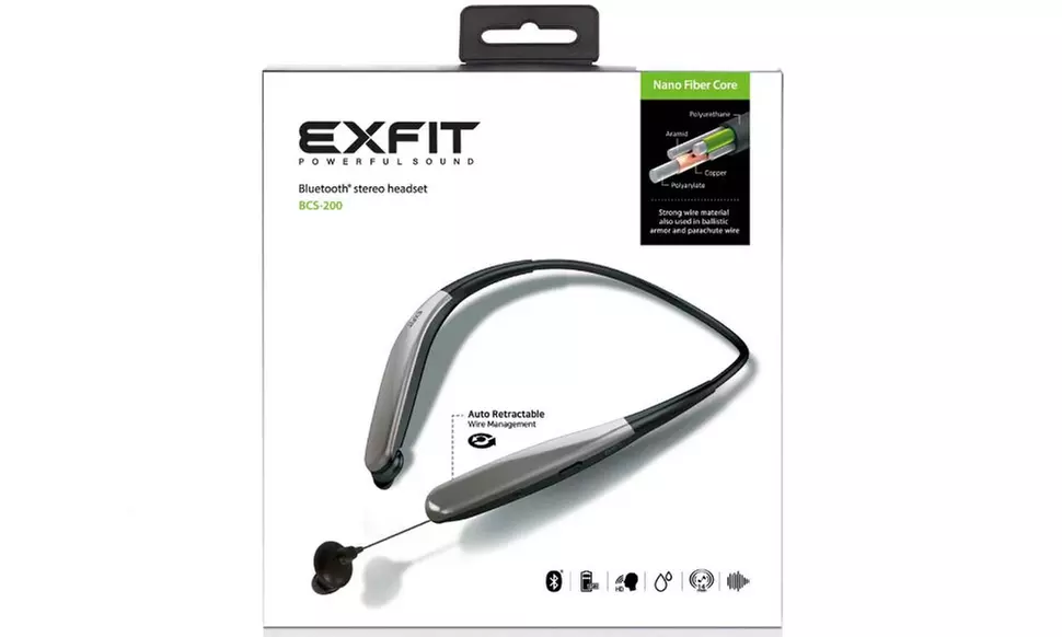 EXFIT BCS-200 Bluetooth Wireless Headphones - Second Medium