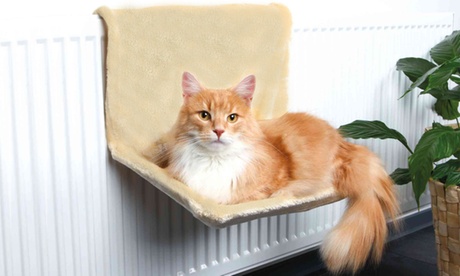 Lettino per gatti per termosifone in lana sintetica Bakaji