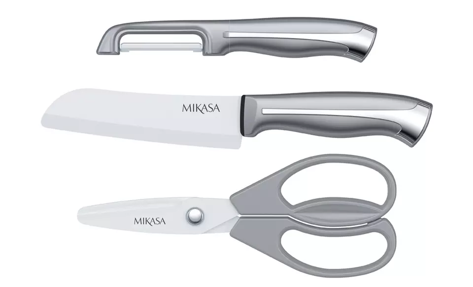 Mikasa Stainless Steel and Ceramic Cutlery Set, 8-Piece - Second Medium