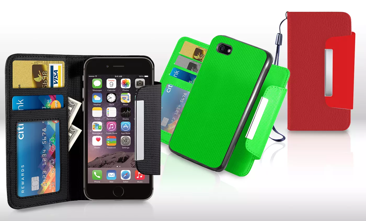 Wallet with Removable Case for Apple iPhone 5/5s, 6/6s, and 6 Plus/6s Plus  - Primary Image